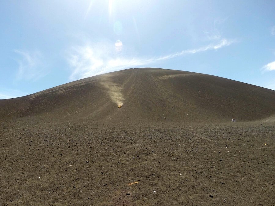 The base of the Volcano boarding area