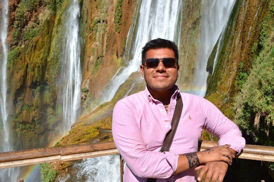 Raphael Zoren at the Ozoud Waterfalls