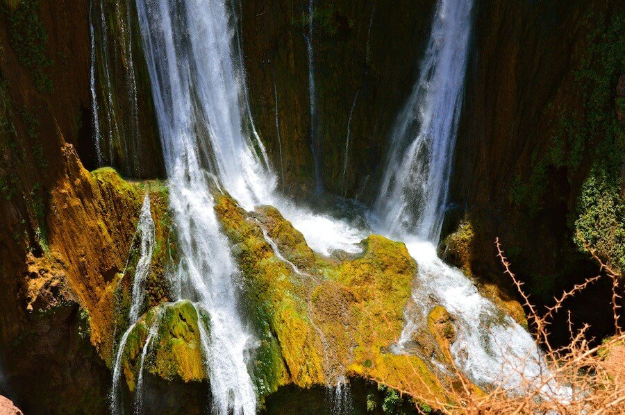 The breaking point of the Ouzoud Waterfalls