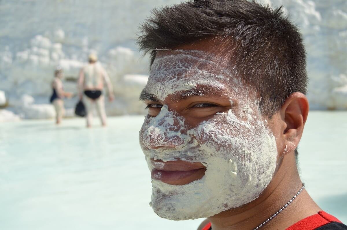 Mud face at Pamukkale
