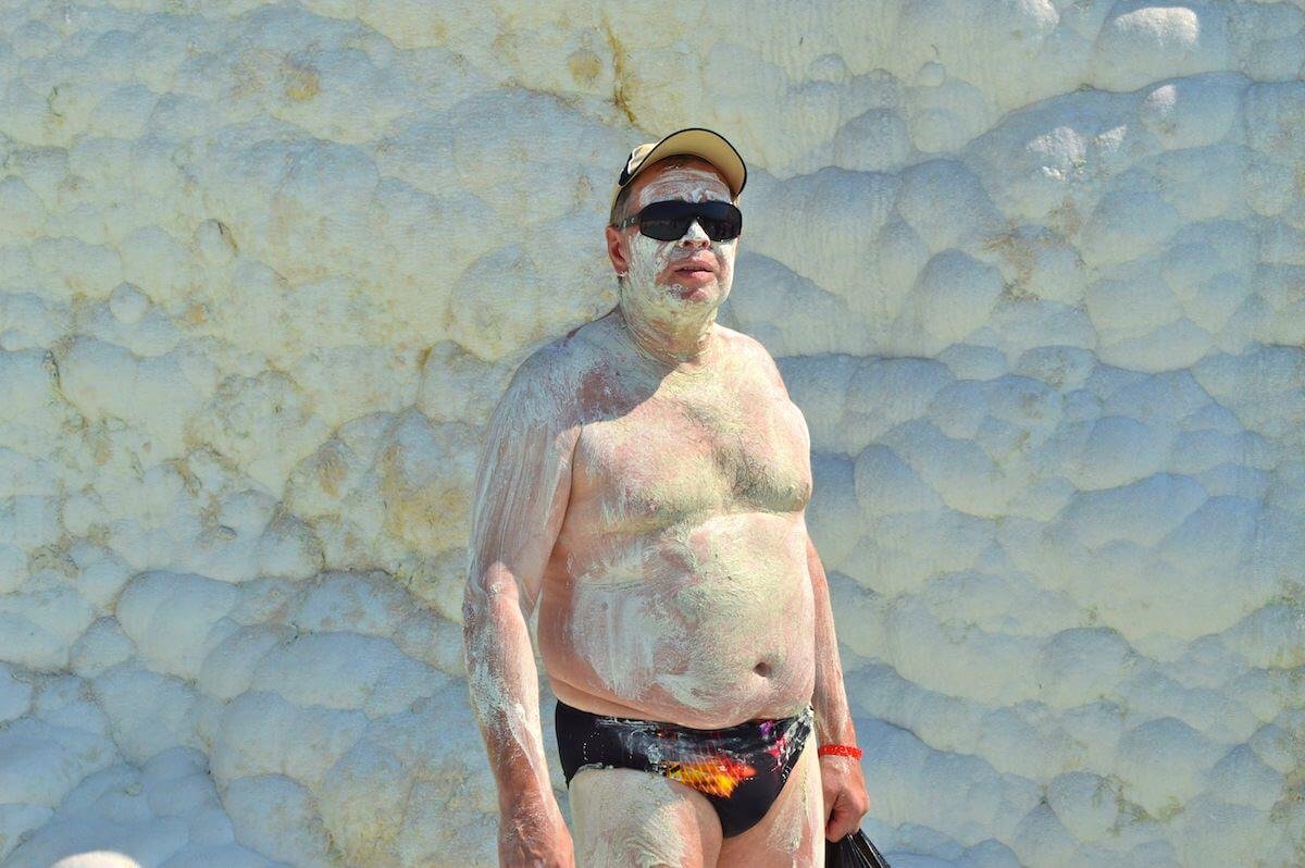 Russian man at Pamukkale