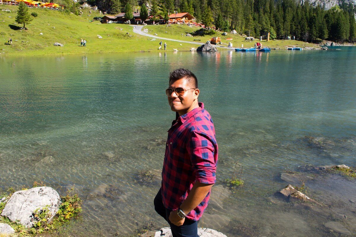 The Man of Wonders at the Swiss Alps