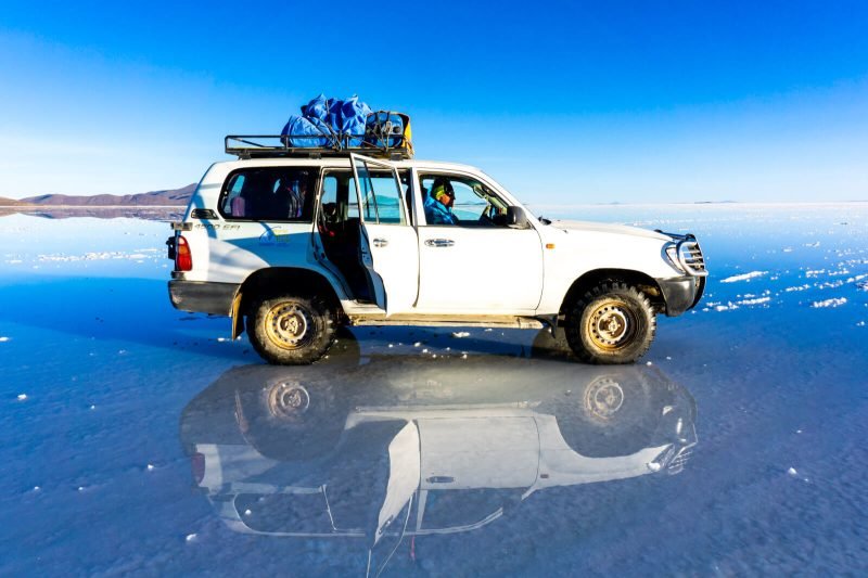 Our Minivan of Wonders at the Salar de Uyuni