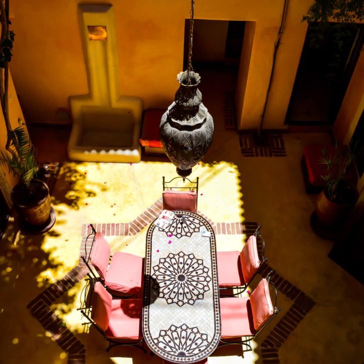 The courtyards of The Riads of Marrakesh