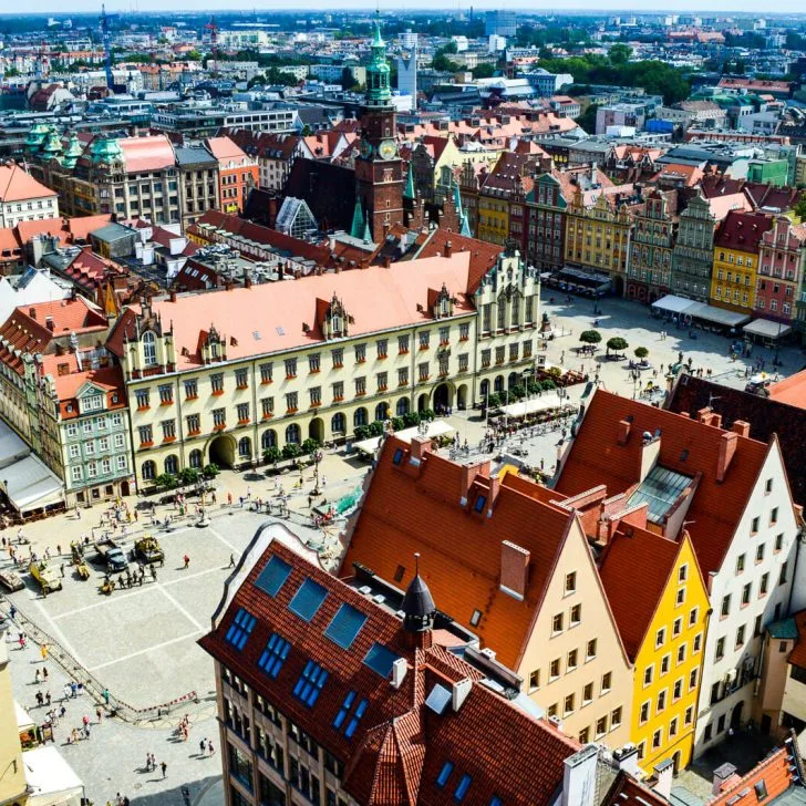 The colorful town of Wroclaw, Poland