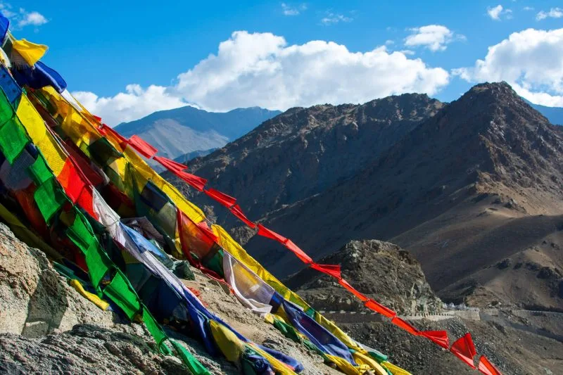 Tibetean prayer flags in Leh, Ladakh