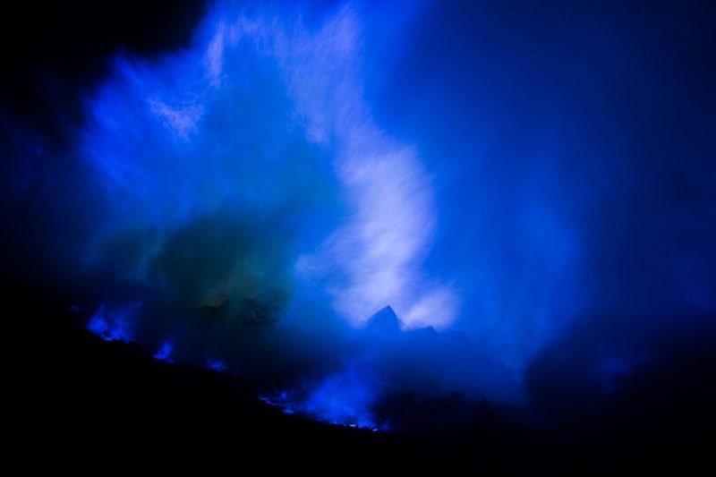 The blue fire of Wonders in Ijen Volcano