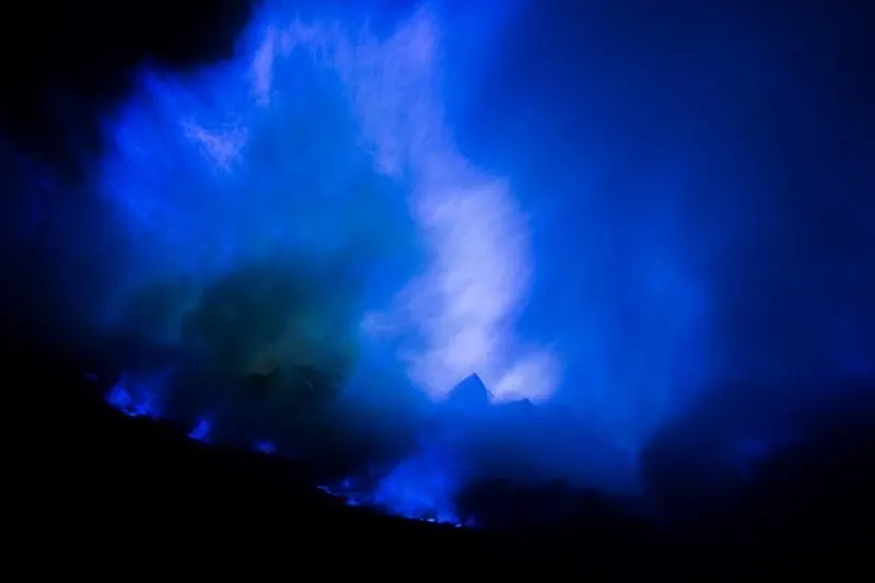 The blue fire of Wonders in Ijen Volcano