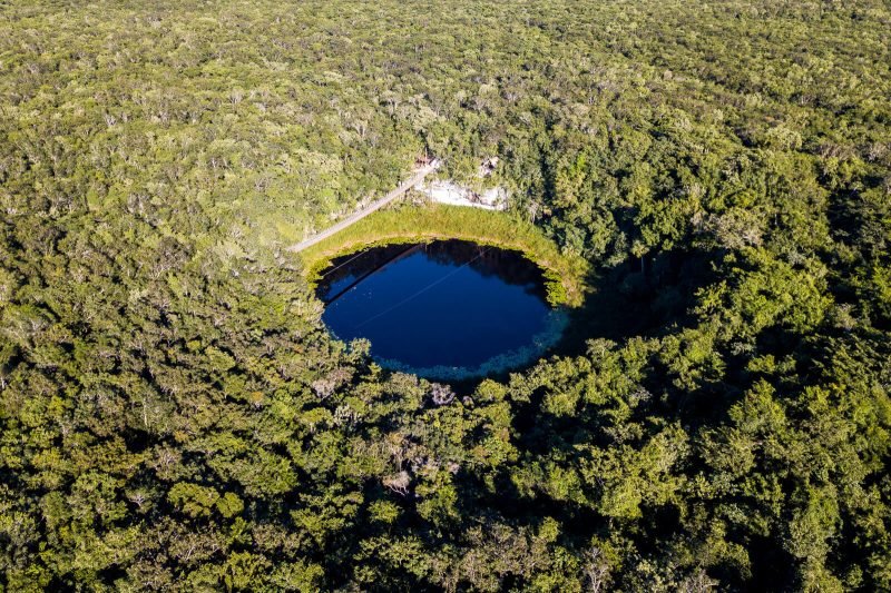 Cenotes can be super small or extremely big