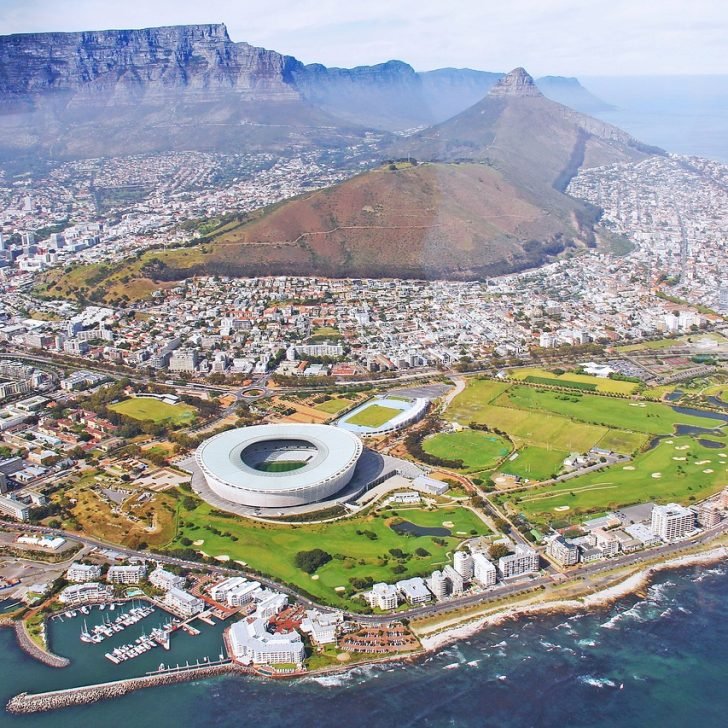 Cape Town, South Africa as seen from Helicopter