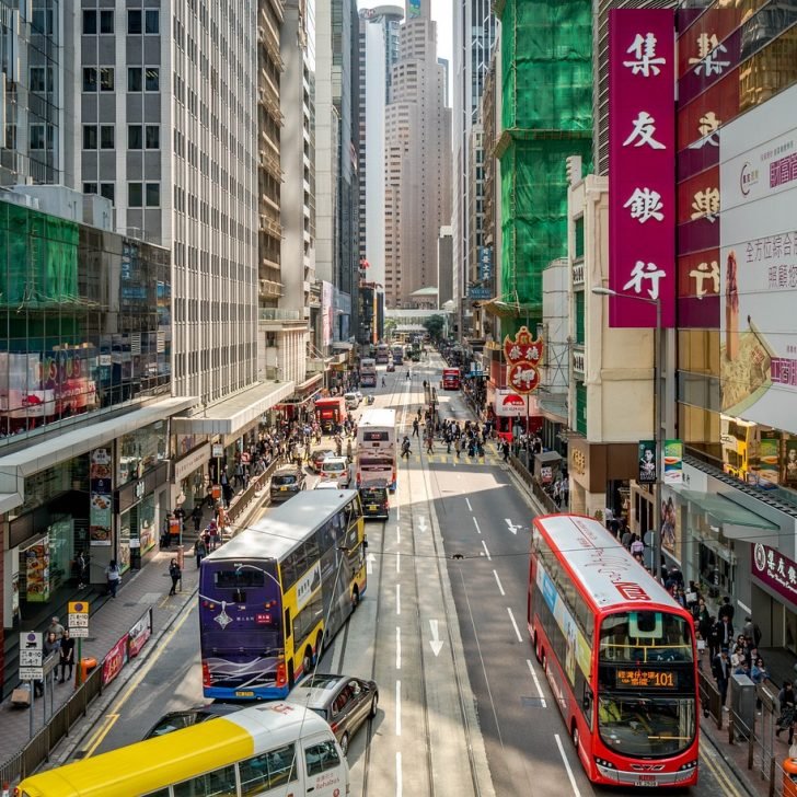 The hustle and bustle of Hong Kong