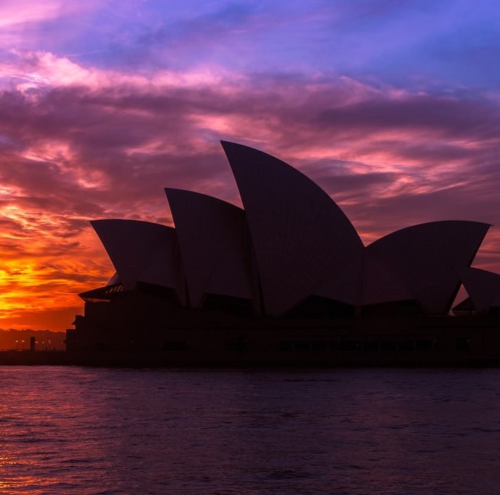 Sunset over Sidney Australia