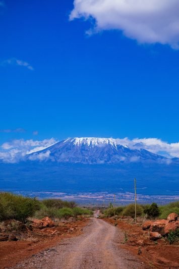 The road to Mount Kilimanjaro